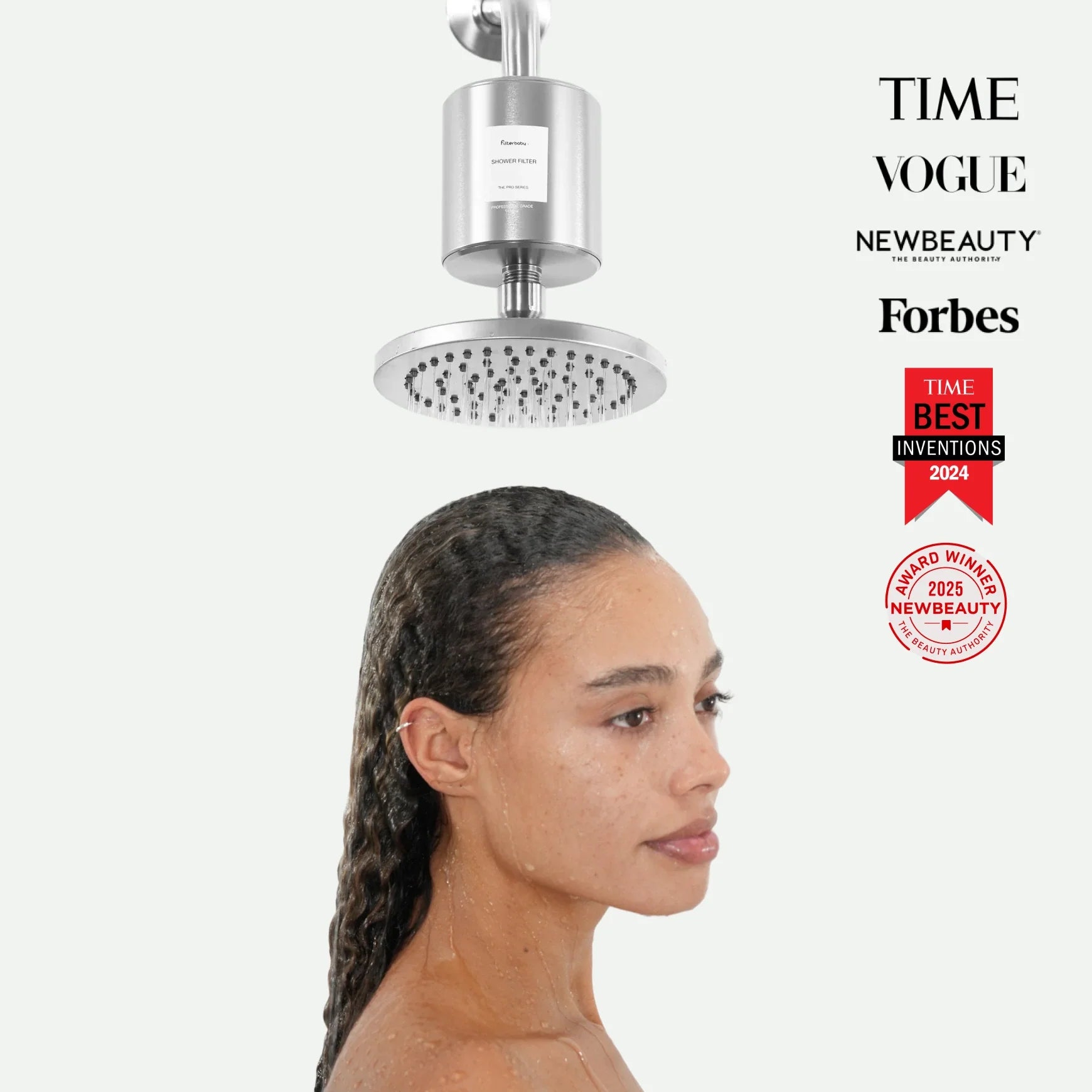 Filterbaby Pro Series Titanium Aluminum Shower Filter Chrome
