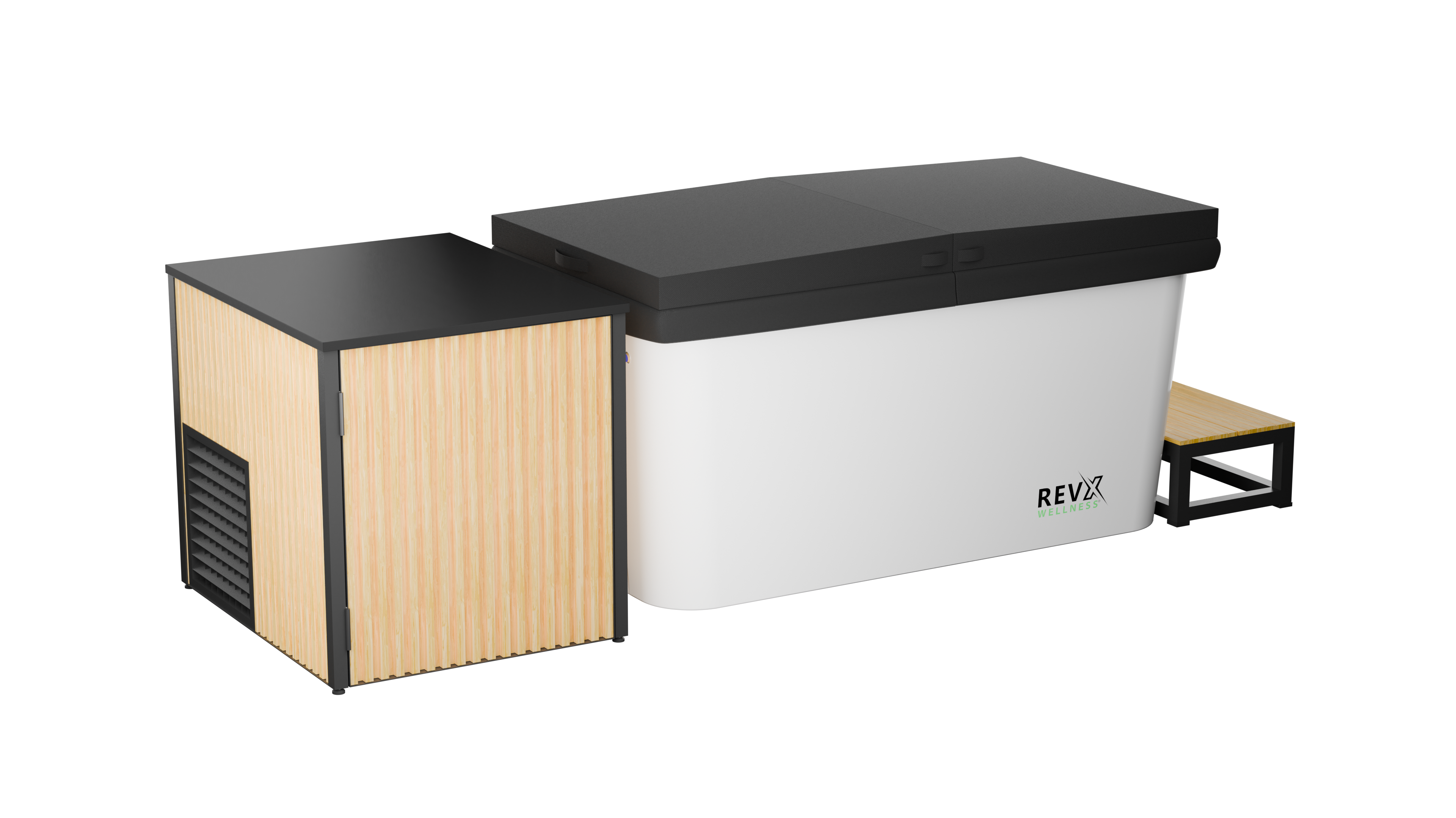 RevX Acrylic X Tub Cold Plunge + LUX Chiller System