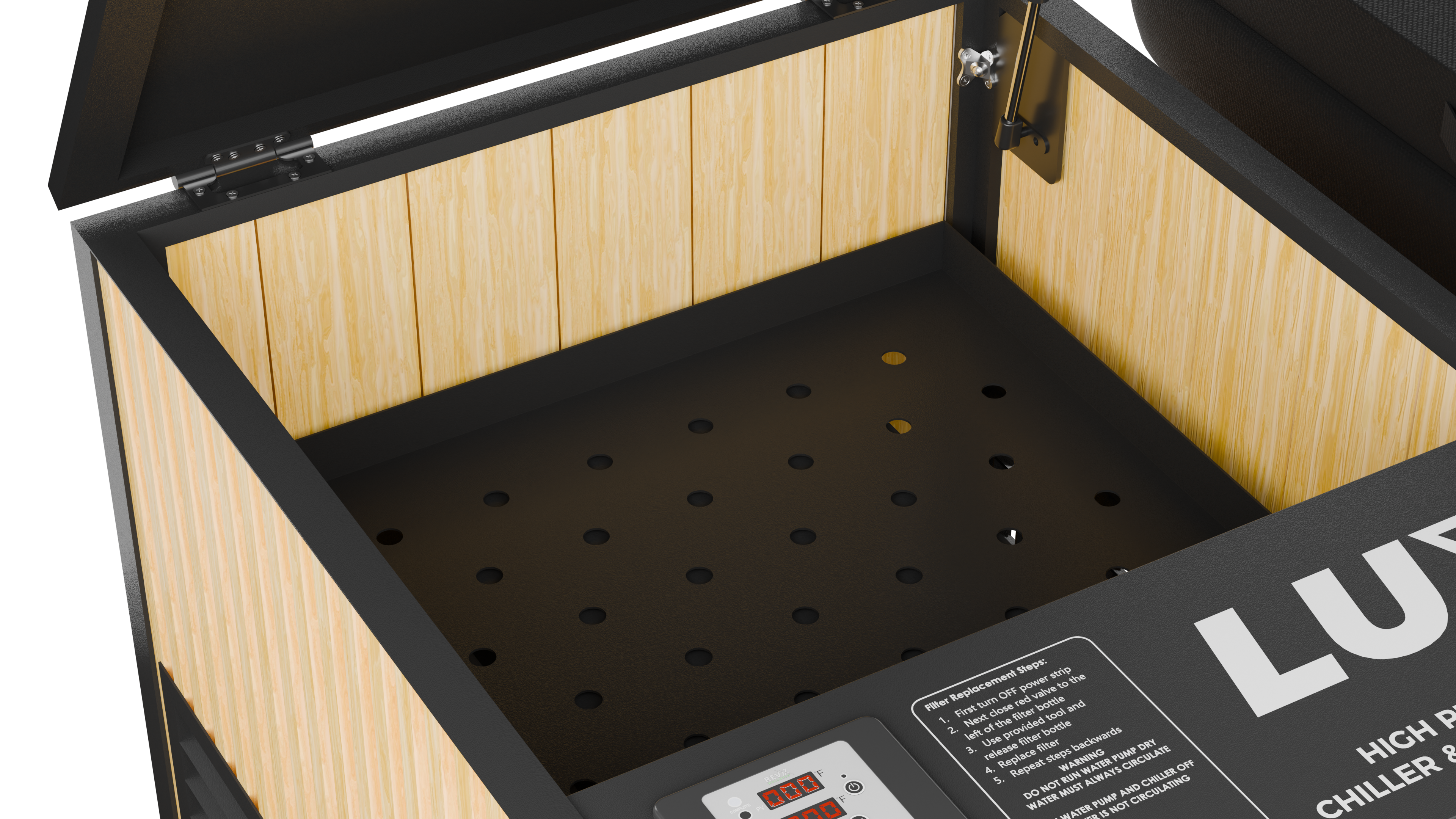 RevX Acrylic X Tub Cold Plunge + LUX Chiller System