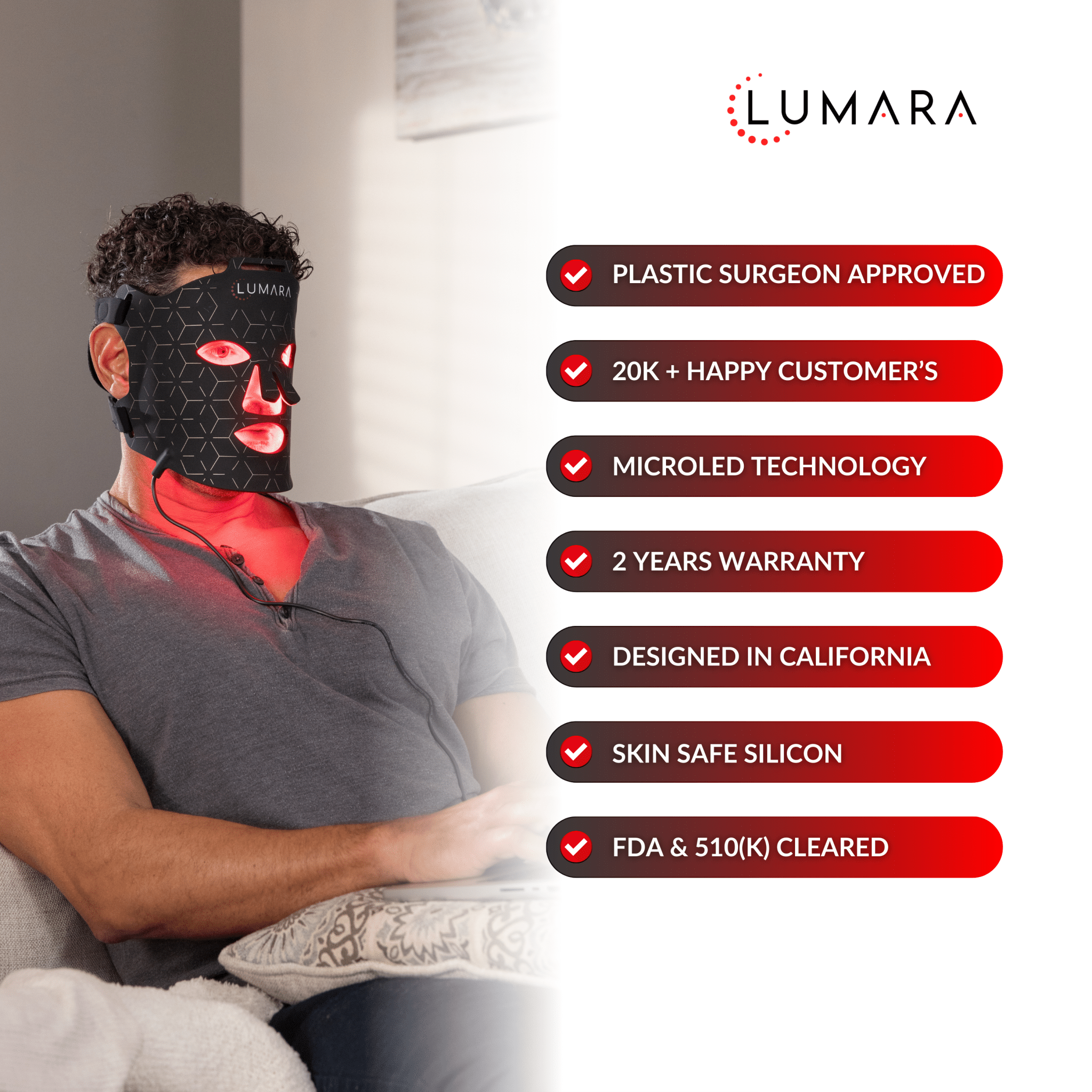 Lumara VISO - FDA Cleared Red Light Therapy Mask