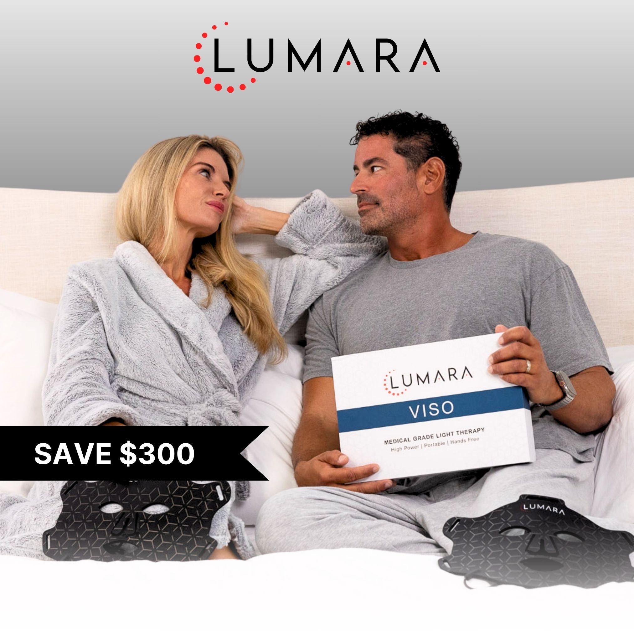 Lumara VISO - FDA Cleared Red Light Therapy Mask - 2 pk