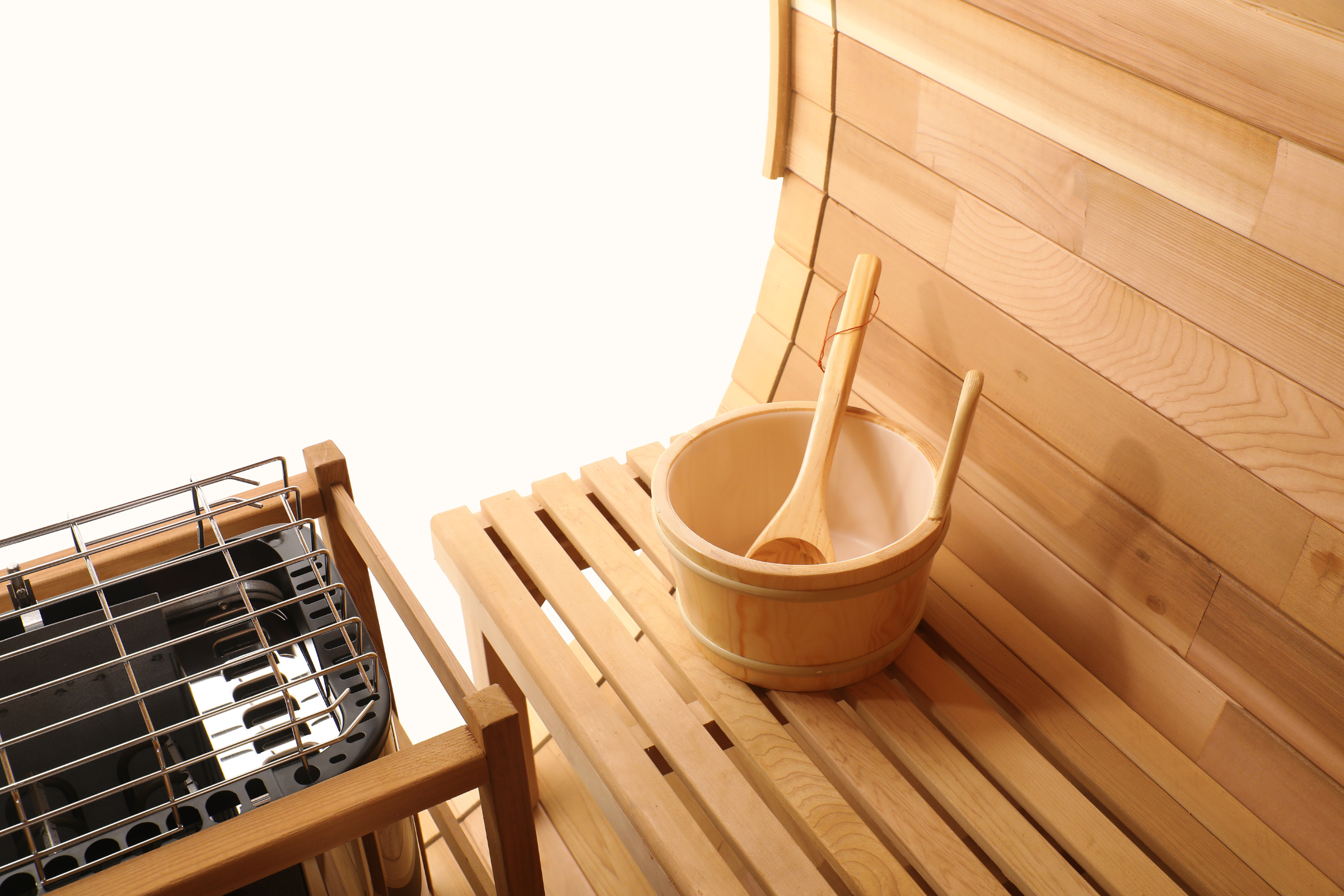 Blisspod Prague Canadian Cedar Barrel Sauna | Full Glass back & Porch Seating