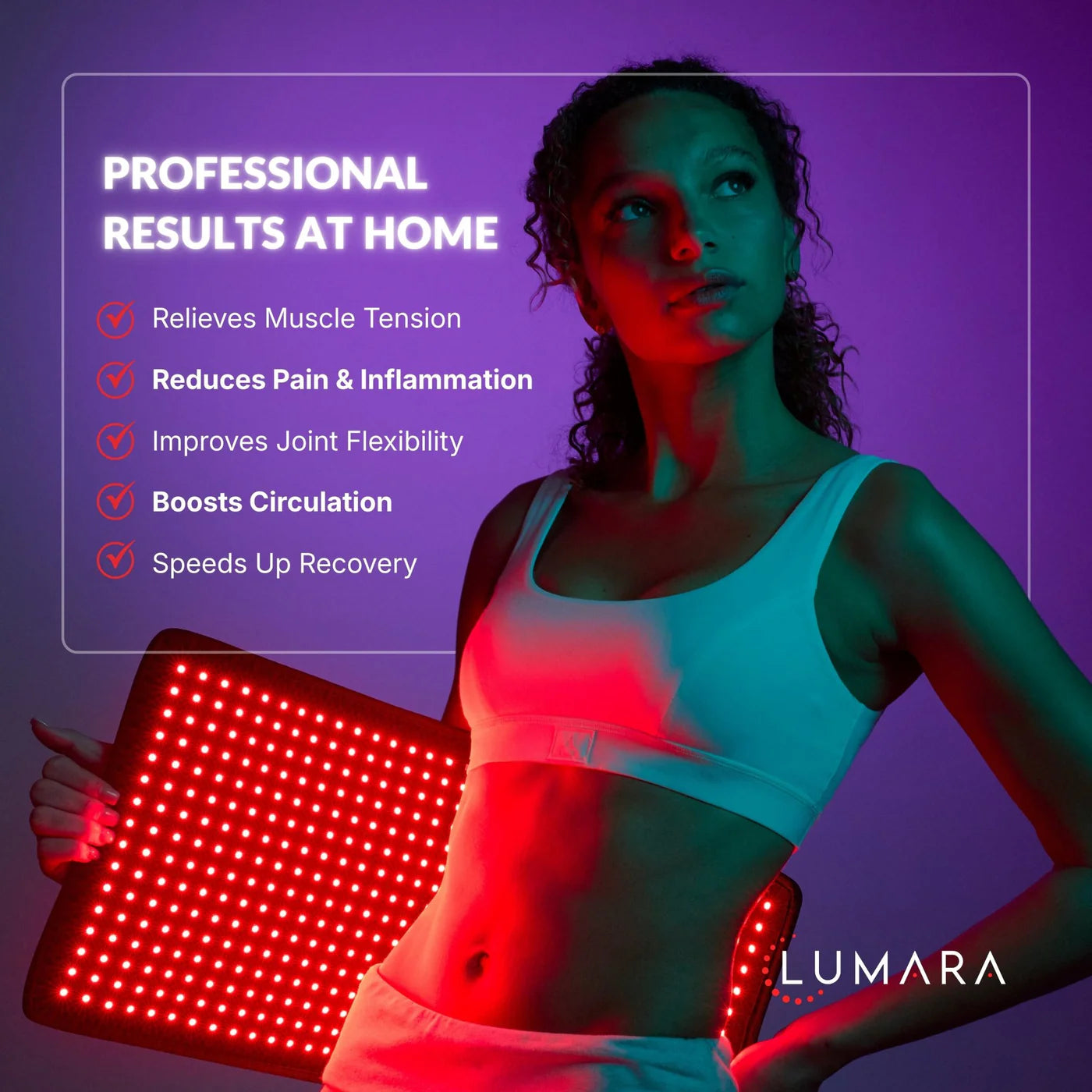 Lumara Illuminate V2 Professional Red Light Therapy Panel + Small Pad Bundle 11 x 11"