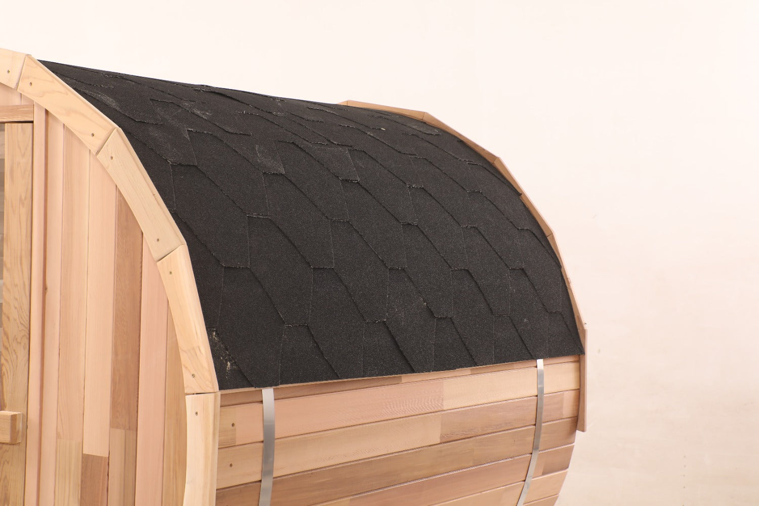 Blisspod Prague Canadian Red Cedar Outdoor Barrel Sauna with Full Panoramic Glass (4-6 People)